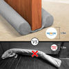 Picture of Holikme Twin Door Draft Stopper Weather Stripping Noise Blocker Window Breeze Blocker Adjustable Door Sweeps 34inch Grey