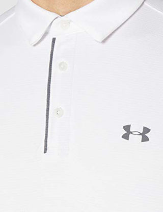 Picture of Under Armour Men's Tech Golf Polo, White (100)/Graphite, X-Large