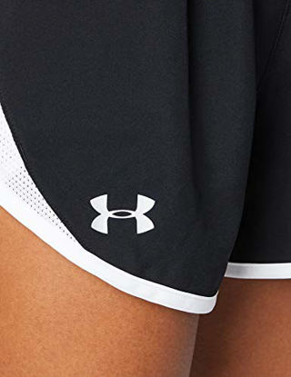 Picture of Under Armour Women's Fly By 2.0 Running Shorts , Black (002)/White , Medium