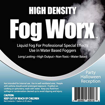 Picture of FogWorx Extreme High Density Fog Juice Gallon - Long Lasting, High Output, Odorless Water Based Fog Machine Fluid - for 400 Watt to 1500 Watt Machines