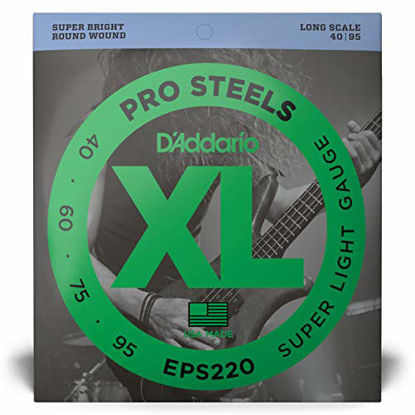 Picture of D'Addario EPS220 ProSteels Bass Guitar Strings, Super Light, 40-95, Long Scale