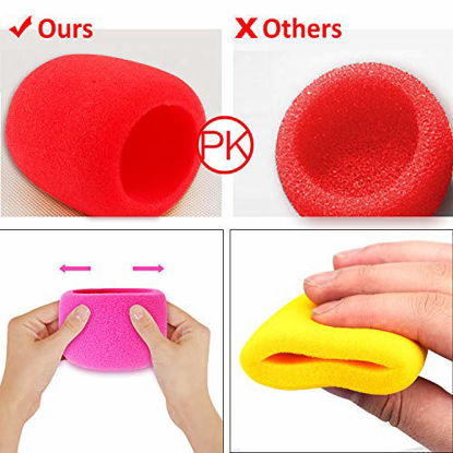 Picture of 30 Pack Thick Handheld Stage Microphone Windscreen Foam Cover Karaoke DJ (12 Color)
