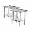 Picture of Hally Stainless Steel Table for Prep & Work 24 x 60 Inches, NSF Commercial Heavy Duty Table with Undershelf and Backsplash for Restaurant, Home and Hotel