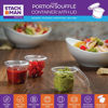 Picture of [100 Sets - 5.5 oz.] Plastic Cups with Lids, Clear Portion Cups, Disposable Snack Cups, Yogurt Cups, Parfait Cups, Pudding Cups, Souffle Cups, Dessert Cups, Disposable Containers with Lids 5.5oz.