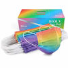 Picture of DIOLV 50Pcs Rainbow Printed Disposable Face Masks for Adults 3-ply Face Mask Gradient Rainbow