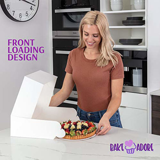 GetUSCart Bake Adore 12 Pack White 10x10x5 Cake Boxes 10 Inch