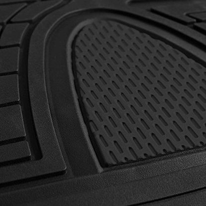 Picture of FH Group Black F11311BLACK Rubber Floor Mat(Heavy Duty Tall Channel, Full Set Trim to Fit)