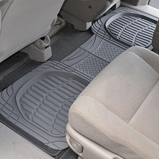 Motor Trend FlexTough Contour Liners - Deep Dish Heavy Duty Rubber Floor Mats - Black