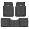 Picture of Motor Trend FlexTough Plus Black Rubber Car Floor Mats - All Weather Deep Dish Automotive Floor Mats, Heavy Duty Trim to Fit Design, Odorless Floor Mat Liners for Cars Truck Van SUV