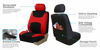 Picture of FH Group FB030115 Light & Breezy Flat Cloth Full Set Car Seat Covers Set, Airbag & Split Ready w. Gift, Red/Black- Fit Most Car, Truck, SUV, or Van