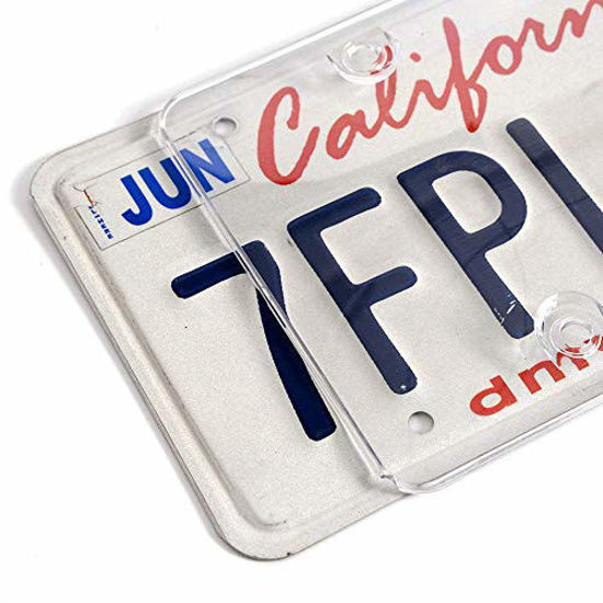 GetUSCart Car License Plates Shields 2 Pack Clear Bubble Design