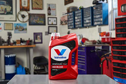 Picture of Valvoline High Mileage with MaxLife Technology SAE 10W-40 Synthetic Blend Motor Oil 5 QT, Case of 3