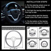Picture of Alusbell Microfiber Leather Steering Wheel Cover Breathable Auto Car Steering Wheel Cover for Men Universal 15 Inches Black