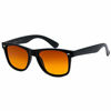 Picture of Polarspex Polarized 80's Retro Classic Trendy Unisex Sunglasses for Men and Women (Matte Black | HD+ Amber, 52)
