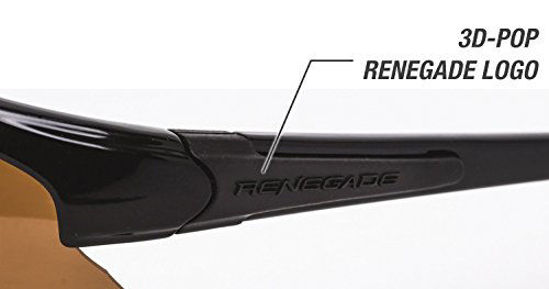 Renegade Patented Bifocal Polarized Reader Half Rim Men's Fishing  Sunglasses 100% UV Protection with Microfiber Bag (Glossy Black Frame,  Brown Lens 