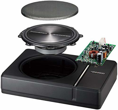 Picture of Kenwood KSC-PSW8 250W Max (150W RMS) Single 8" Under Seat Powered Subwoofer Enclosure W/Remote Control