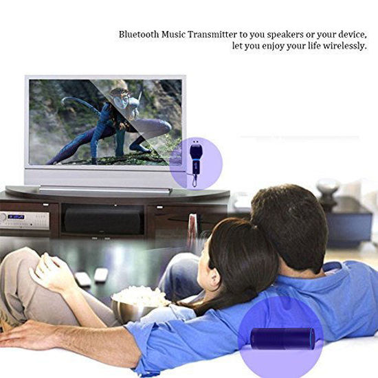 Bluetooth Transmitter for TV YETOR 3.5mm Portable Stereo Audio Wireless Bluetooth Audio Transmitter for TV MP3 MP4.USB Power Supply TX9