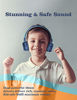 Picture of iClever BTH03 Kids Headphones, Colorful LED Lights Kids Wireless Headphones with MIC, 25H Playtime, Stereo Sound, Bluetooth 5.0, Foldable, Childrens Headphones on Ear for Study Tablet Airplane, Blue