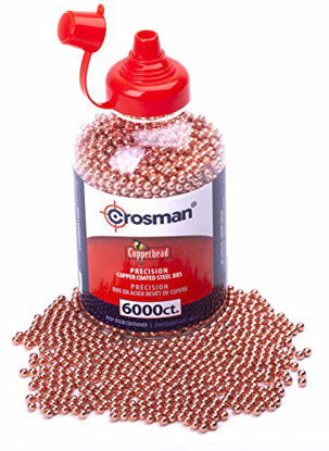 Picture of Crosman Copperhead 4.5mm Copper Coated BBs in EZ-Pour Bottle for BB Air Pistols and BB Air Rifles (6000-Count)