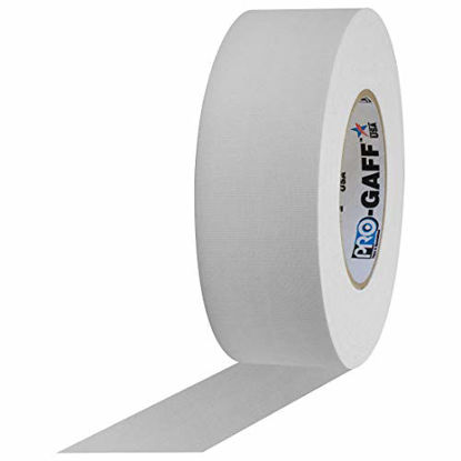 Picture of ProTapes Pro Gaff Premium Matte Cloth Gaffer's Tape With Rubber Adhesive, 11 mils Thick, 55 yds Length, 2" Width, White (Pack of 1)