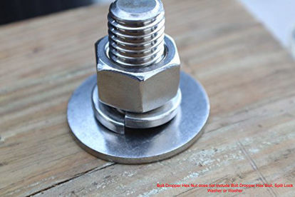 Picture of 1/4"-20 Stainless Hex Nut (100 Pack), by Bolt Dropper, 304 18-8 Stainless Steel Nuts.