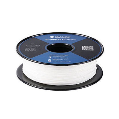 Picture of SainSmart - 101-90-158 White Flexible TPU 3D Printing Filament, 1.75 mm, 0.8 kg, Dimensional Accuracy +/- 0.05 mm