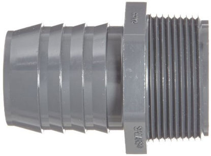 Picture of Spears 1436 Series PVC Tube Fitting, Adapter, Schedule 40, Gray, 1-1/2" Barbed x NPT Male