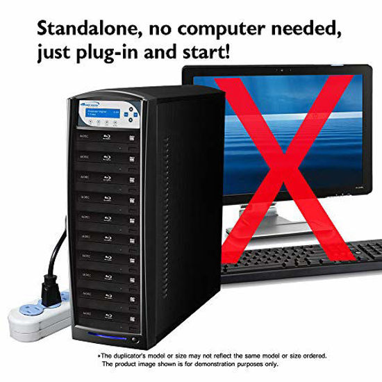 Picture of Vinpower Digital SharkBluCP-S3T-BK SharkBluCP 3 Target Blu-ray DVD CD Duplicator Tower with 500GB Hard Drive + USB 3.0 + CopyConnect (Supports BD CopyProtection)