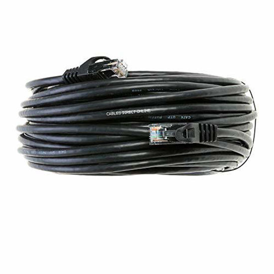 Picture of Cables Direct Online Snagless Cat5e Ethernet Network Patch Cable Black 25 Feet