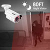 Picture of ZOSI 2MP HD 1920TVL Outdoor Indoor Security Camera 1080p (Hybrid 4-in-1 HD-CVI/TVI/AHD/960H Analog CVBS), 24PCS LEDs, 80ft IR Night Vision, Weatherproof Surveillance CCTV Bullet Camera