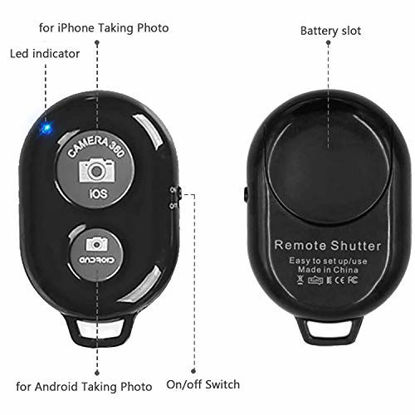 Picture of Bluetooth Remote Shutter for Smartphones and Tablets (3 Pack), AOQIYUE Wireless Camera Remote Control Compatible with iPhone/Android Cellphone Wrist Strap Included -Create Amazing Photos and Videos