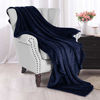 Picture of Exclusivo Mezcla Flannel Fleece Velvet Plush Soft Throw Blanket - 50" x 60" ( Navy Blue)