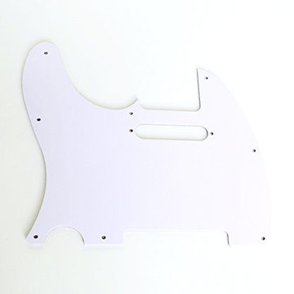 Picture of Musiclily 8 Hole Tele Guitar Pickguard Scratch Plate for Fender USA/Mexican American Standard Telecaster Modern, 4Ply Vintage Tortoise
