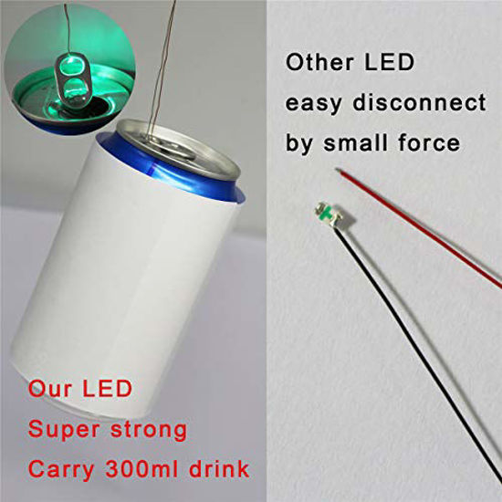 Picture of 25pcs Pre-soldered Micro Litz Wired Leads Pink SMD Led 0603 + Muti-Resistor New