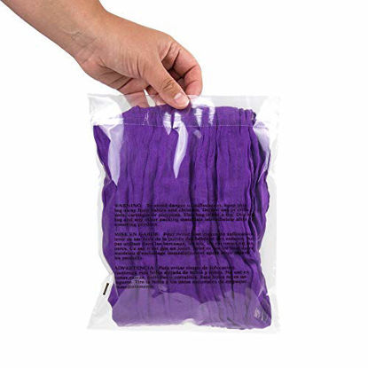 Picture of 8x10 Poly Bags Suffocation Warning - Extra Strong Seal - 200 Pack - Clear Poly Bags 8x10 - Poly Bag 8x10-8 x 10 Poly Bags - Retail Supply Co
