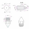Picture of 0.8MM MK8 Ender 3 Nozzles 10 pcs 3D Printer Brass Nozzles Extruder for Makerbot Creality CR-10 with 3 Needles and Metal Storage Box (0.8mm)