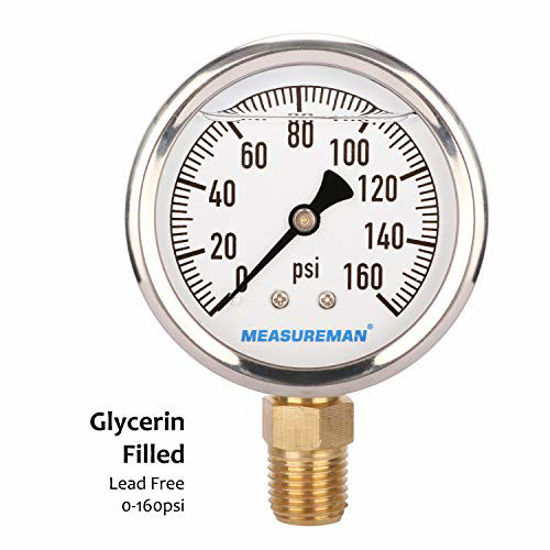 2-1/2" Dial, Digital Hydraulic Industrial Pressure Gauge Wi 1 4npt Lower Mount Stainless Steel Case And Connection 0 1000psi Bar 1 Battery Powered With Led Light 的副本 - View #7