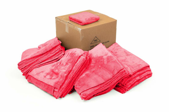 Picture of The Rag Company CASE 16 x 16 RED Eagle Edgeless 500 Microfiber Towel (100 Count)