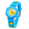 Picture of Jewtme Cute Toddler Children Kids Watches Ages 5-8 Analog Time Teacher 3D Silicone Band Cartoon Watch for Little Girls Boys (Dinosaur Blue)