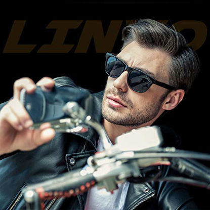 Picture of LINVO Classic Polarized Sunglasses for Men Gradient Colors Designer Driving Rectangular Sun Glasses MSO7