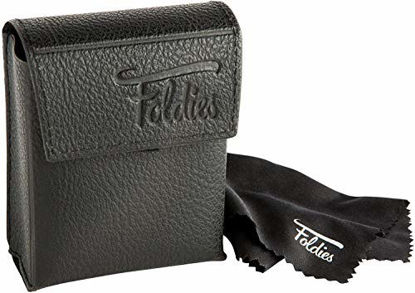 Picture of Foldies Polarized Folding Milanos With Premium Cleaning Cloth and Leather Case (Clear Gray - Polarized Black)