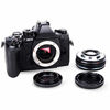 Picture of 2 Pack Micro 4/3 Mount Body Cap Cover & Rear Lens Cap for Panasonic G9 G7 G85 G95 GH5 GH5S GH4 GH3 GX9 GX8 GX85 GF9 GF10 Olympus OM-D E-M1 E-M5 E-M10 E-M1X Pen E-PL10 E-PL9 E-PL8 E-PL7 E-P3 and More