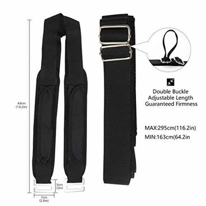 Picture of Upgraded Furniture Moving Straps Easy Carry Appliances Shoulder Belts, Carrying Straps For Any Heavy Object 2 Person (Black)