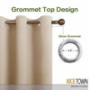 Picture of NICETOWN Blackout Draperies Curtains, All Season Thermal Insulated Solid Grommet Top Blackout Curtains / Drapes for Kid's Room (Navy, 1 Pair, 70 x 63 inches)