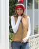 Picture of fuinloth Women's Padded Vest, Stand Collar Lightweight Zip Quilted Gilet Camel XS