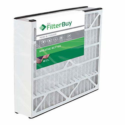 Picture of FilterBuy 20x20x5 Air Bear Trion 259112-103 Compatible Pleated AC Furnace Air Filters (MERV 8, AFB Silver). 2 Pack.