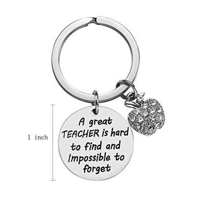 Picture of Teacher Appreciation Gift for Women - Teacher Keychain Teacher Jewelry Teacher Gifts,Thank You Gifts for Teacher, Christmas Gifts for Teacher Valentines Day Gift
