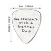 Picture of Fathers Day Gift Mens I couldn't Pick a Better Dad Guitar Pick Custom Gift for Daddy Papa Stainless Steel (We Could)
