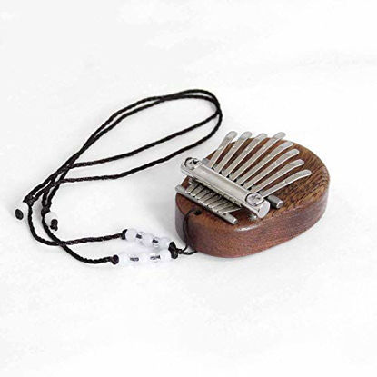 Picture of 8 Key Mini Kalimba exquisite Finger Thumb Piano Marimba Musical good accessory Pendant Gift