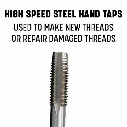 Picture of Drill America 7/16"-14 UNC High Speed Steel Left 4 Flute Taper Tap, (Pack of 1)